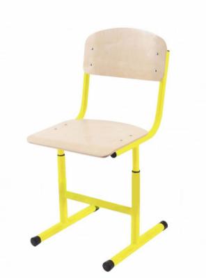 Т-подіб. стілець АНШАР ГРУП (190169). Для рост. груп №5-7 (опція р. г. №4). Укріп. труба та еколог. чисте лак. покриття. Габарити: 405×460–480×(780)830–910 мм.